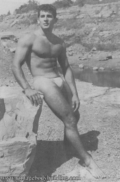 handsome bodybuilder vintage physique photo