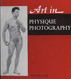 vintage magazine with beautiful muscle men posing