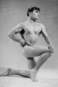 vintage photo of a bodybuilder