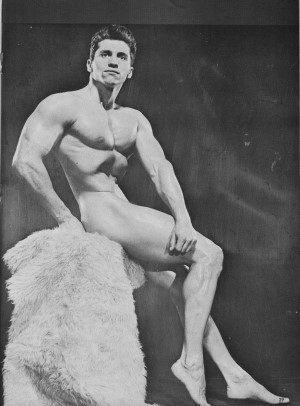 vintag bodybuilder photo art