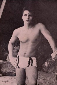 Handsome vintage physique male model