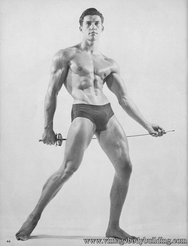 handsome vintage muscle male model. 