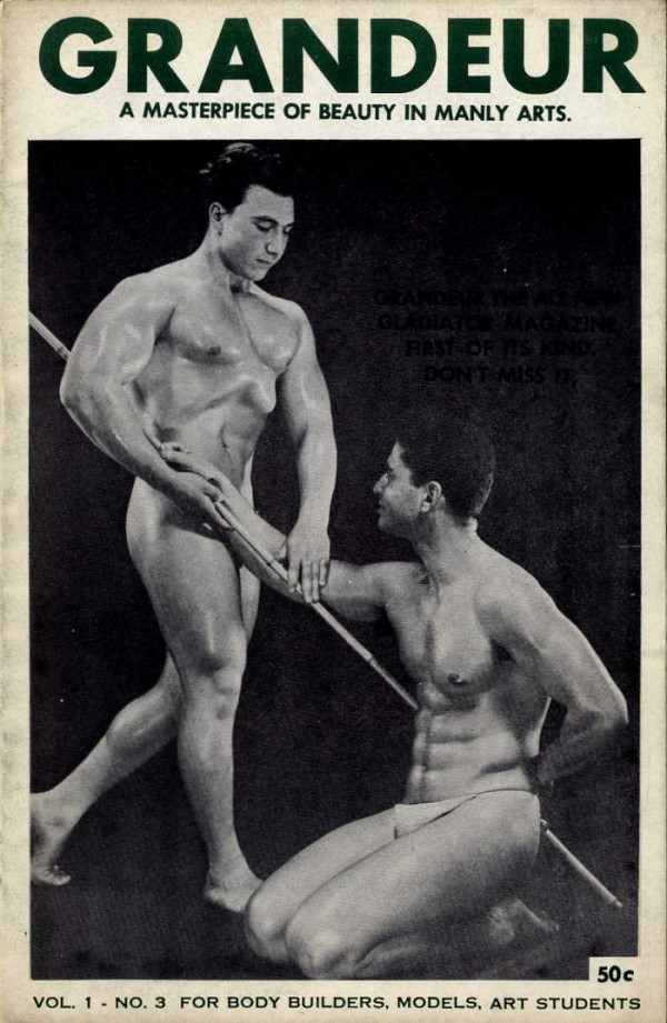 male vintage physique magazine of 1954