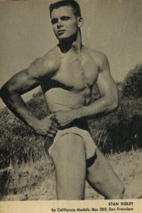 muscle model from vintage magazine