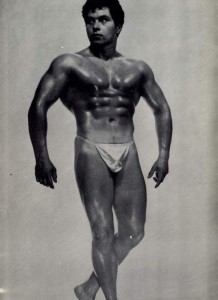 Vintage bodybuilder photo art